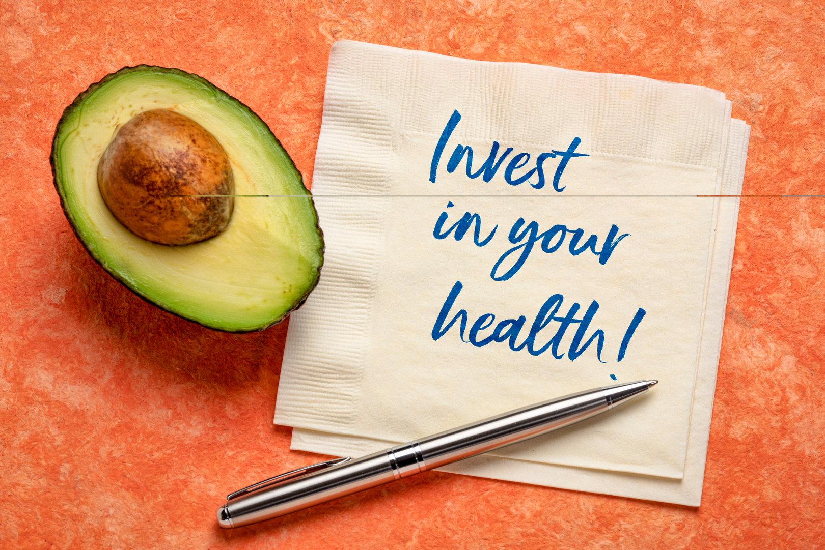 invest in your health note on napkin